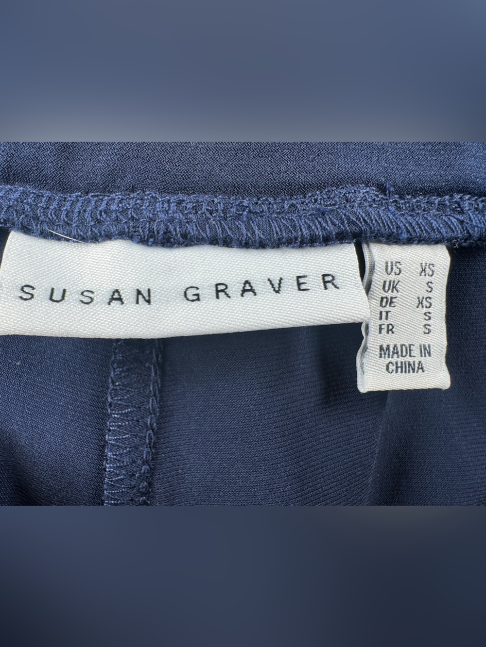 Susan Graver Liquid Knit Navy Wide-Leg Stretch Leggings - Picture 2 of 8